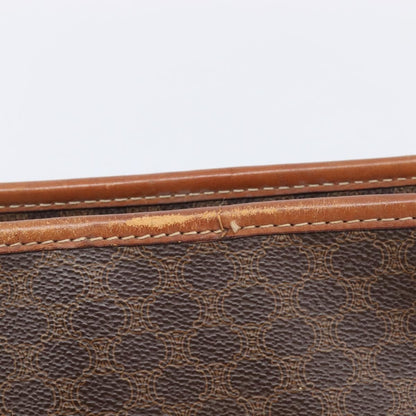 Celine Macadam Shoulder Leather, Brown, Canvas, Crossbody Bag