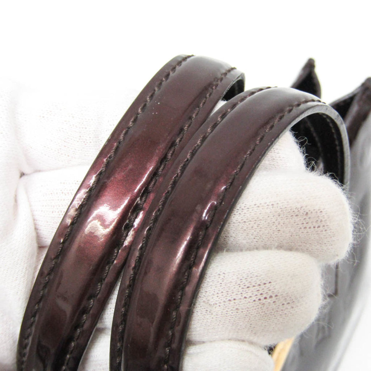 Louis Vuitton Wilshire Monogram Vernis, Burgundy, Patent Leather, Handbag