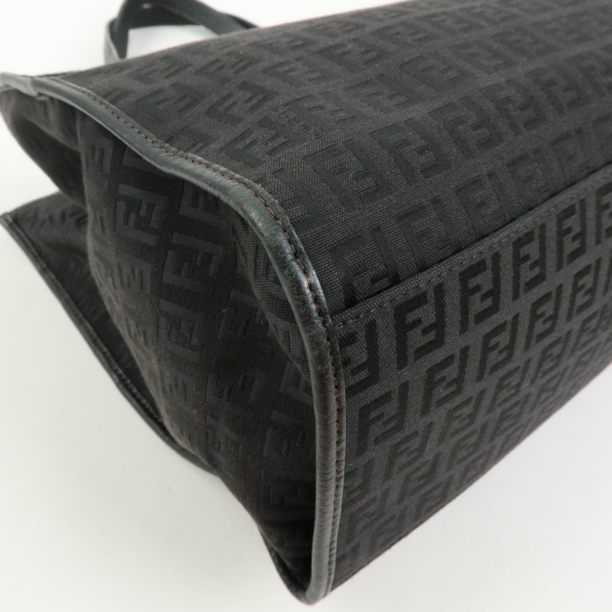 Fendi Vintage Shopping Zucchino Canvas, Brown, Canvas, Tote Bag