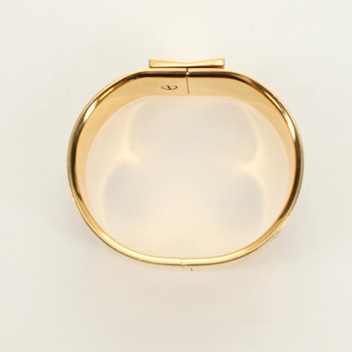Hermes Loquet Bangle Metal and Printed Enamel, Gold, Metal, Bracelet