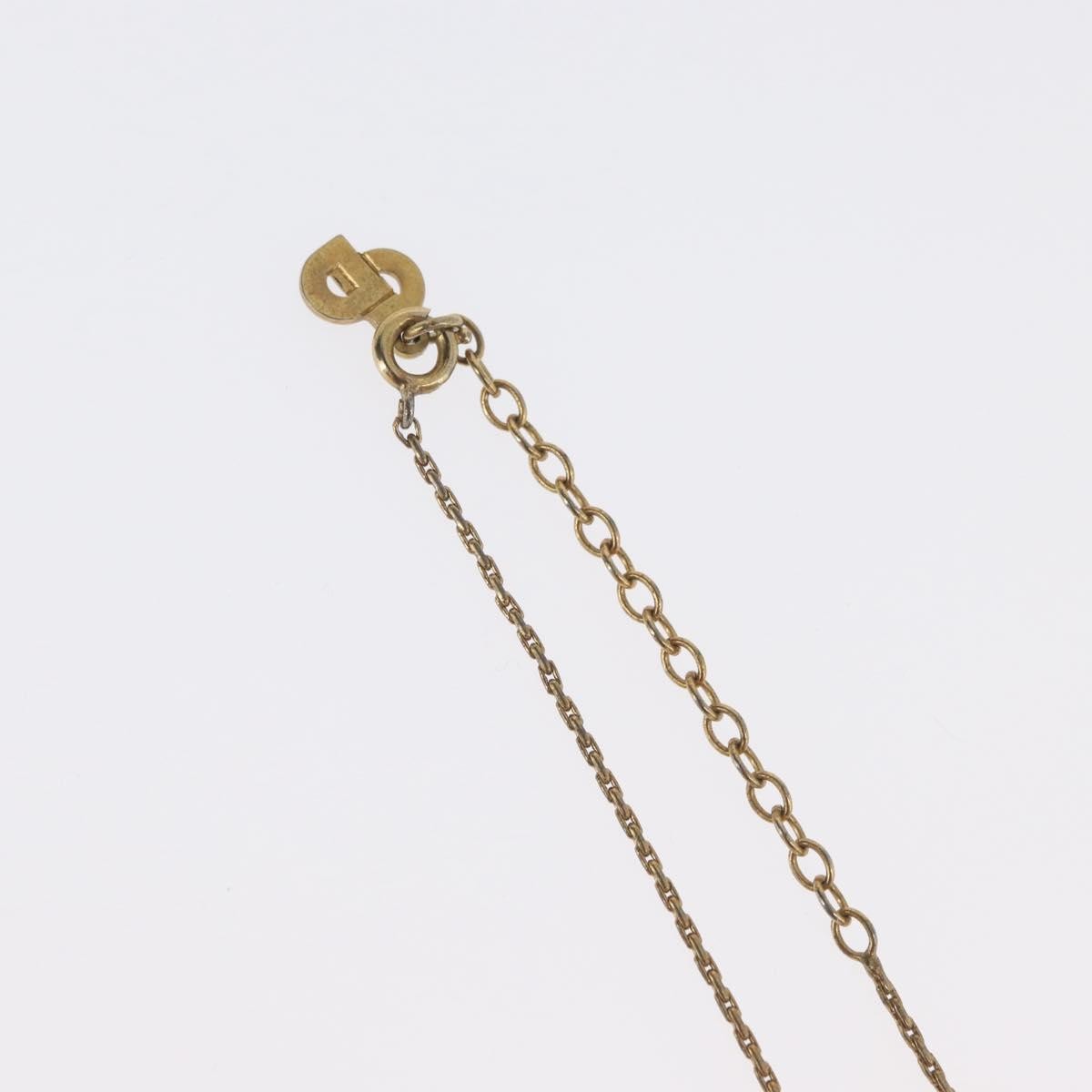 Christian Dior CD Pendant Metal and Crystals, Gold, Metal, Necklace