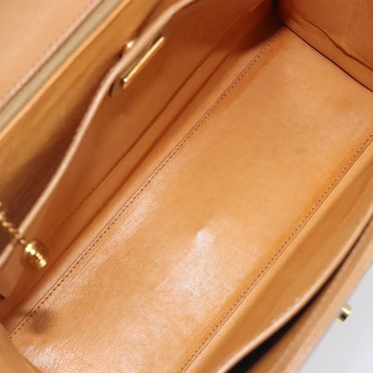 Gucci Vintage Lady Lock Top Handle Leather, Beige, Leather, Handbag