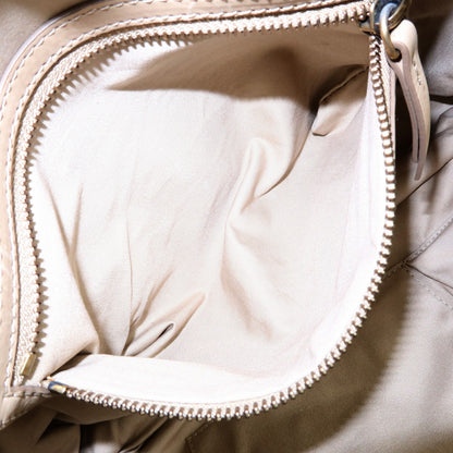 Celine Bowling Leather, Beige, Leather, Handbag