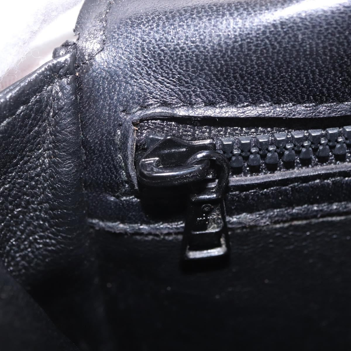 Bally Vintage Chain Quilted Leather, Black, Leather, Shoulder Bag