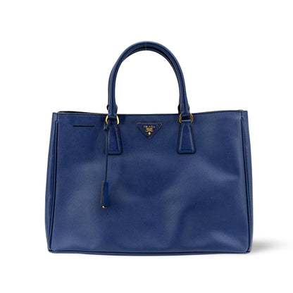 Prada Lux Open Saffiano Leather, Blue, Leather, Tote Bag