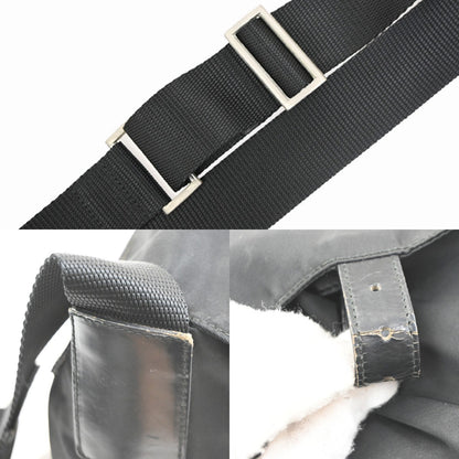 Prada Buckle Messenger Tessuto, Black, Nylon, Handbag