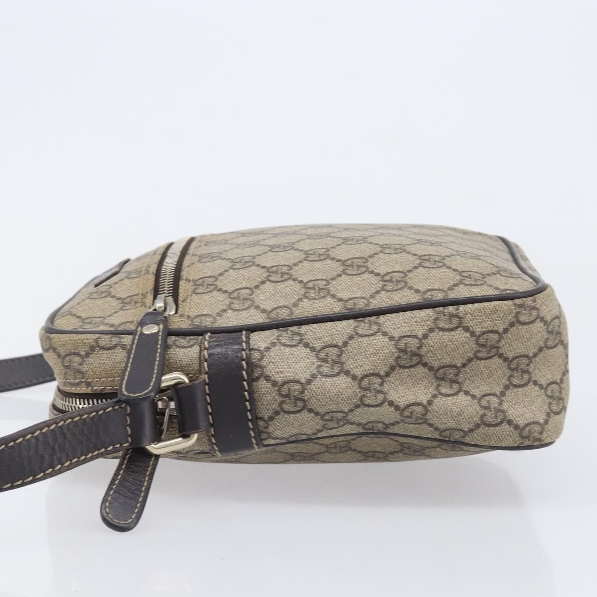 Gucci Front Zip Pocket Messenger GG Coated Canvas, Beige, Canvas, Shoulder Bag