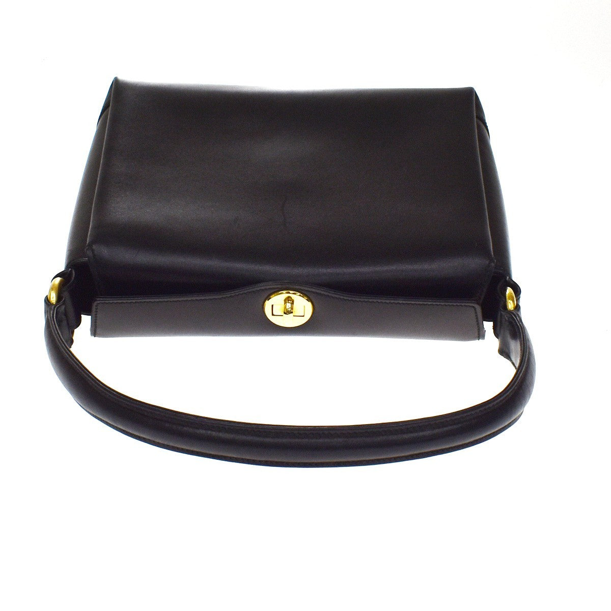 Prada Turnlock Convertible City Calf, Black, Leather, Shoulder Bag