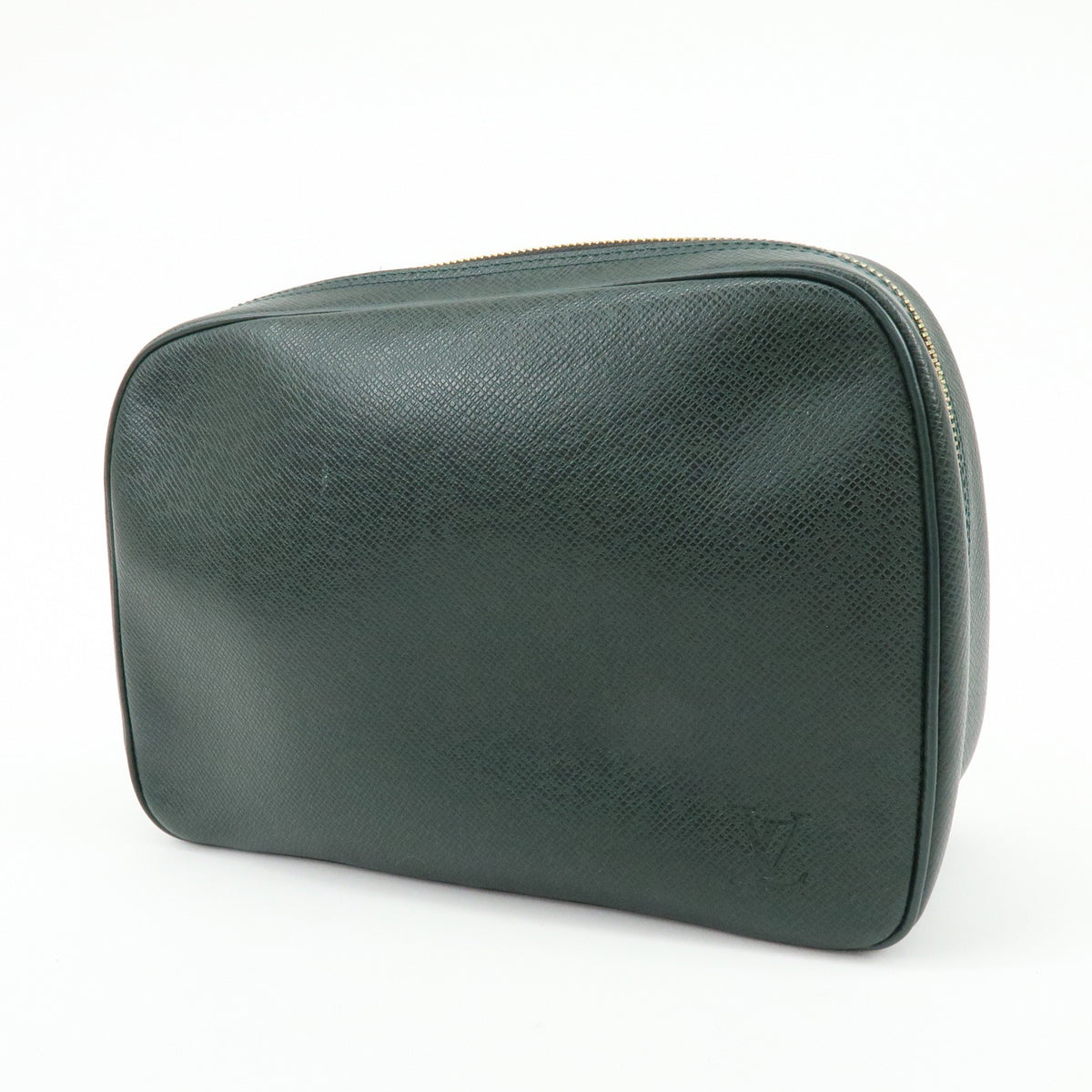 Louis Vuitton Toiletry Pouch Taiga Leather, Green, Leather, Clutch