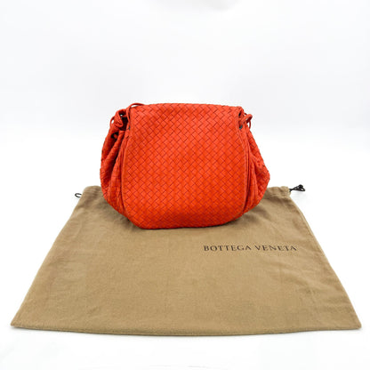 Bottega Veneta Convertible Flap Intrecciato Nappa, Orange, Leather, Shoulder Bag