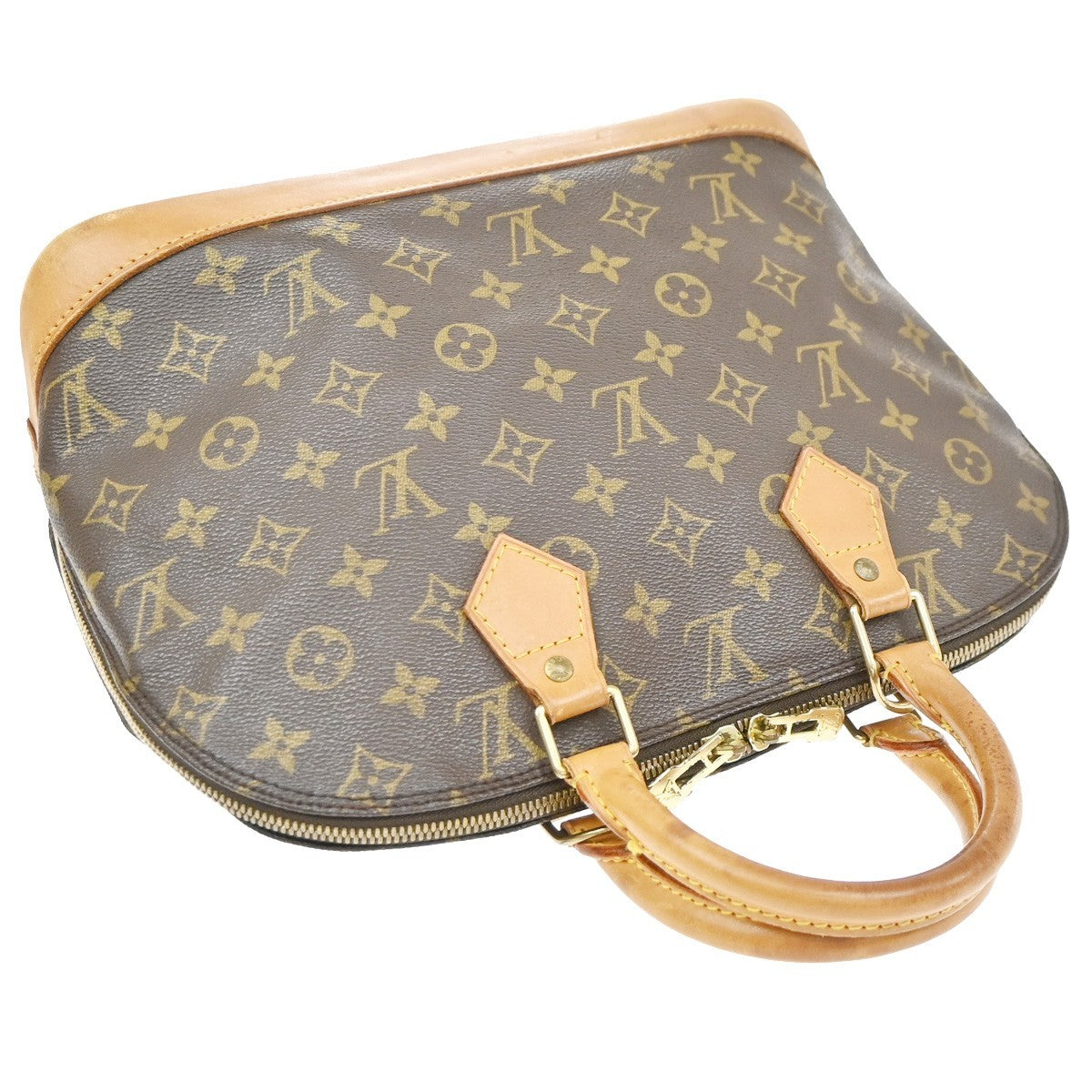 Louis Vuitton Alma Monogram Canvas, Brown, Canvas, Handbag