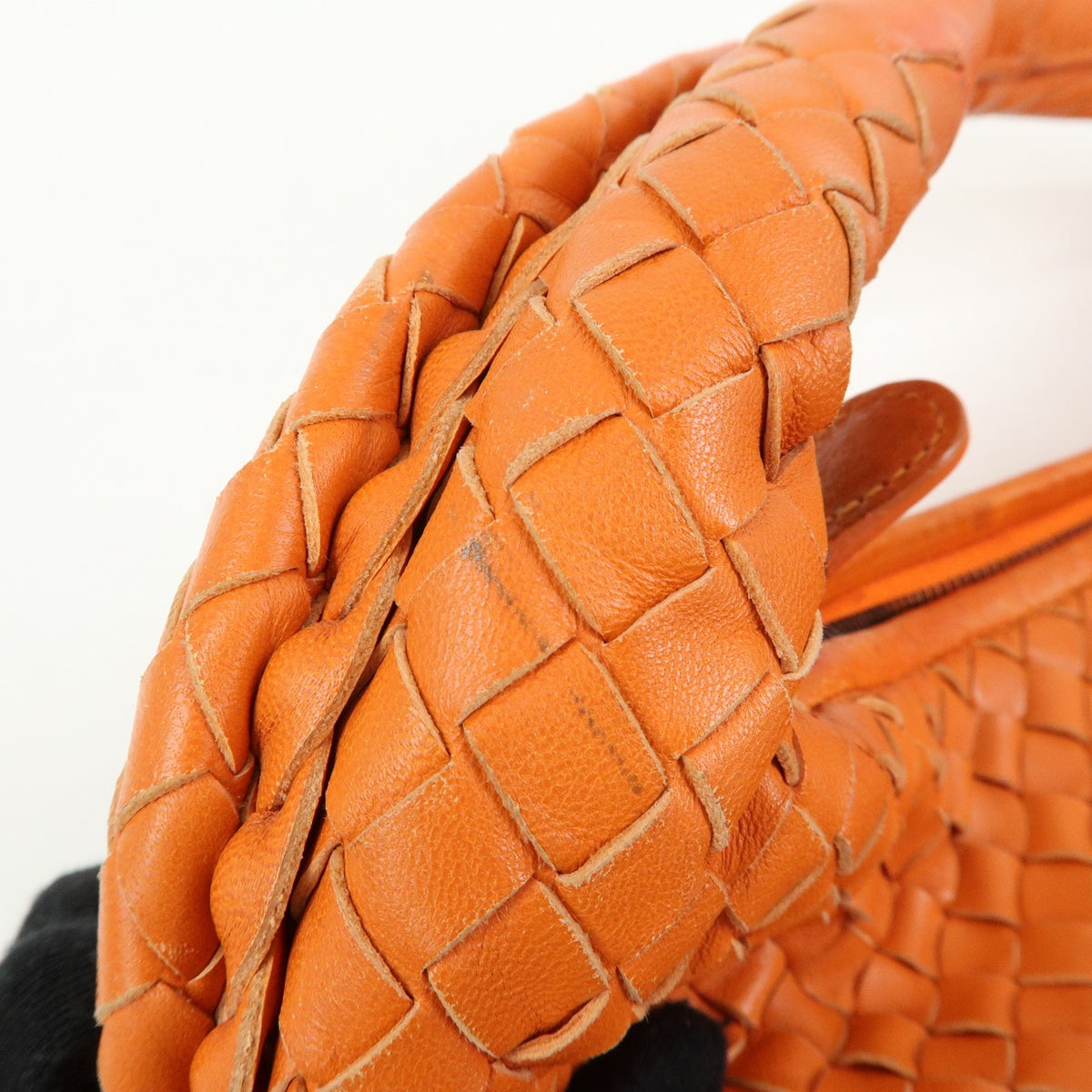 Bottega Veneta Veneta Hobo Intrecciato Nappa, Orange, Leather, Shoulder Bag