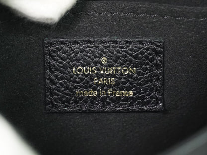 Louis Vuitton Petit Sac Plat Monogram Empreinte Giant, Black, Leather, Handbag