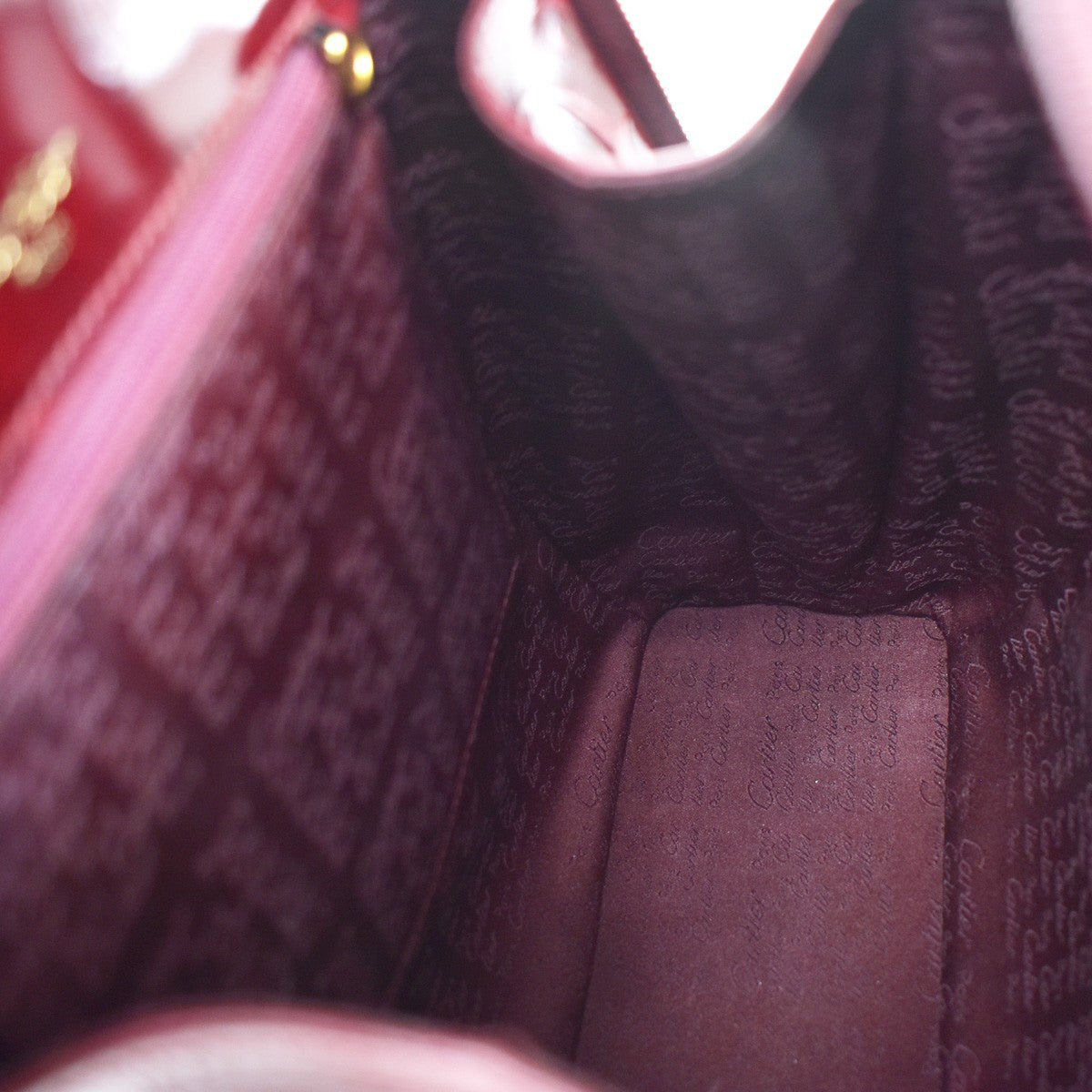 Cartier Happy birthday Patent leather, Burgundy, Patent Leather, Backpack