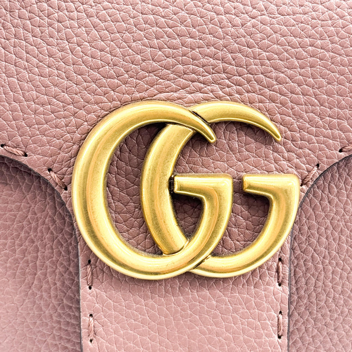 Gucci GG Marmont Top Handle Leather, Pink, Leather, Handbag