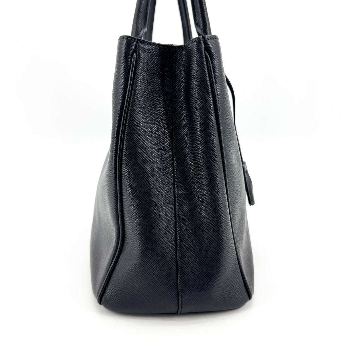 Prada Galleria  Strap Leather, Black, Leather, Handbag