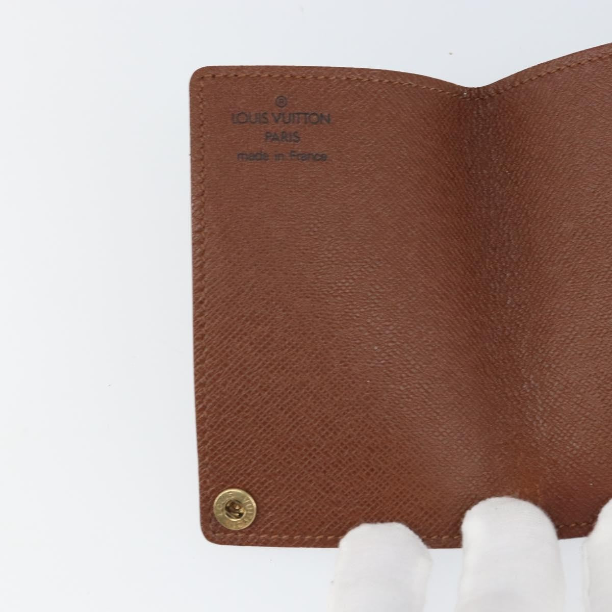 Louis Vuitton Porte Cartes Pression Card Case Monogram Canvas, Brown, Canvas, Card Holder