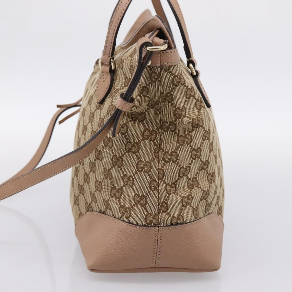 Gucci Bree Convertible Top Handle GG Canvas with Leather, Beige, Canvas, Handbag