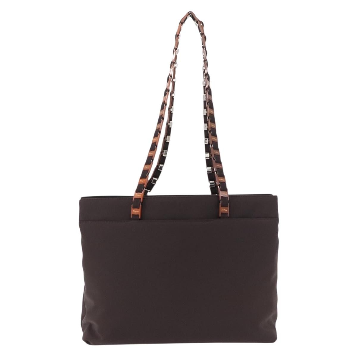 Salvatore Ferragamo Gancini Canvas, Brown, Canvas, Crossbody Bag