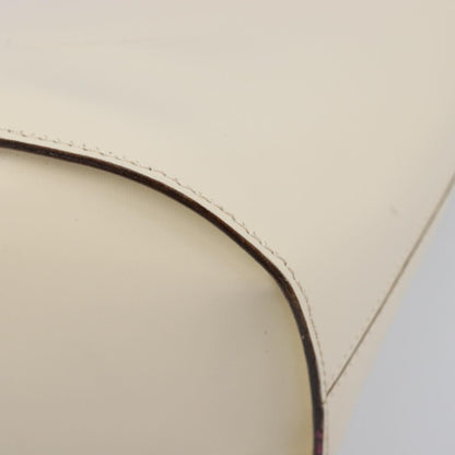 Celine Vintage Circle Logo Leather, White, Leather, Crossbody Bag