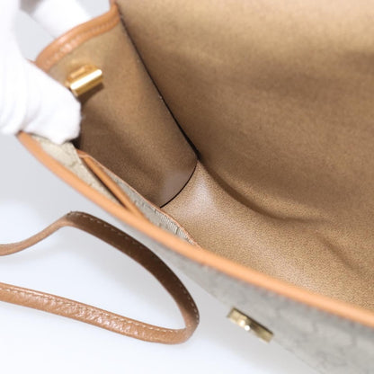 Christian Dior Vintage Honeycomb Canvas, Beige, Canvas, Shoulder Bag