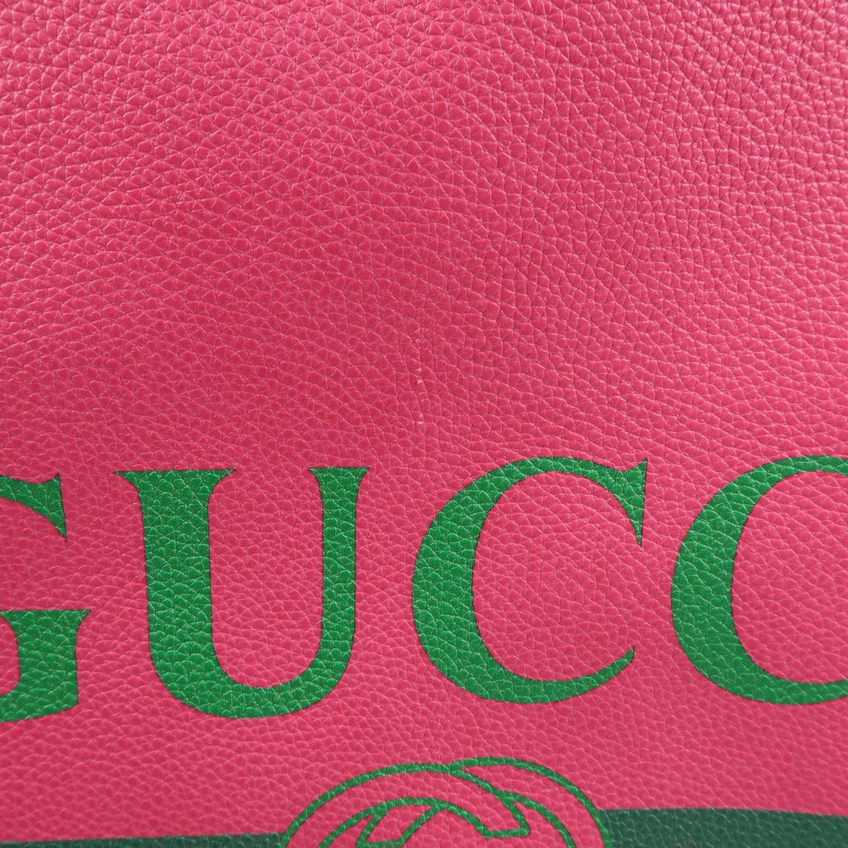 Gucci Logo Drawstring Printed Leather, Pink, Leather, Backpack