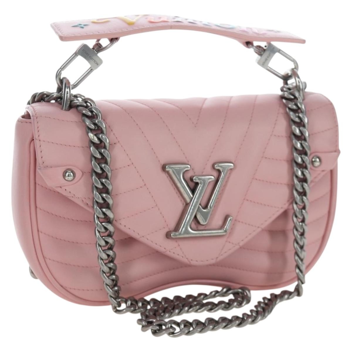 Louis Vuitton New Wave Chain Quilted Leather, Pink, Leather, Handbag