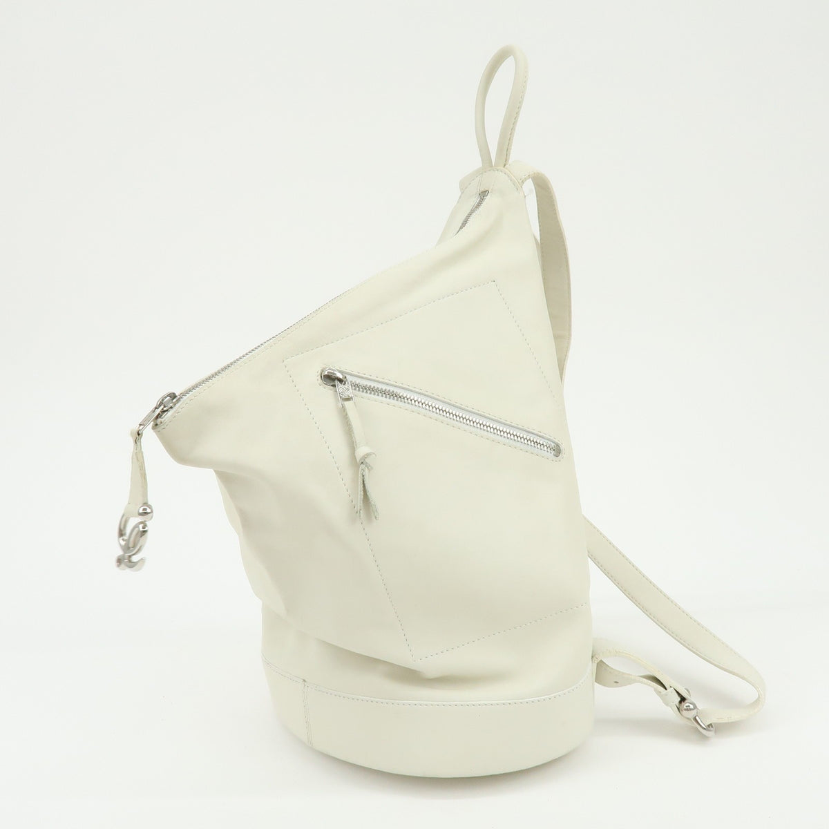 Loewe Anton Sling Leather, White, Leather, Handbag