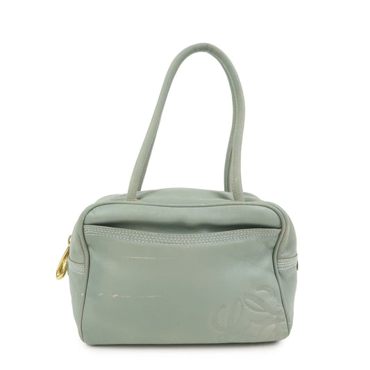 Loewe Anagram Leather, Blue, Leather, Tote Bag