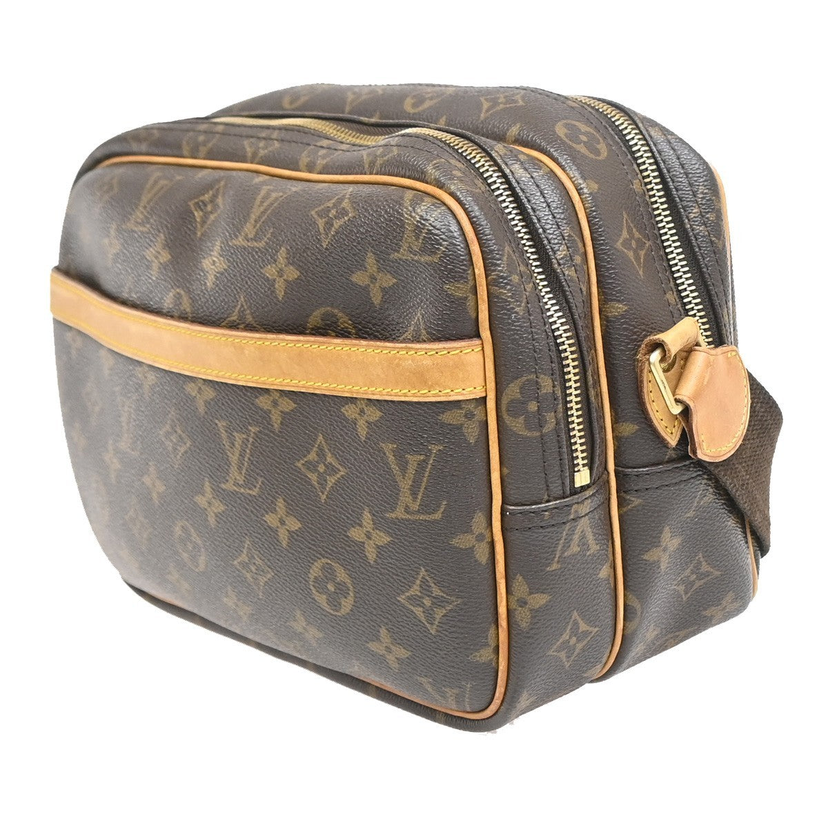 Louis Vuitton Reporter Monogram, Brown, Canvas, Shoulder Bag