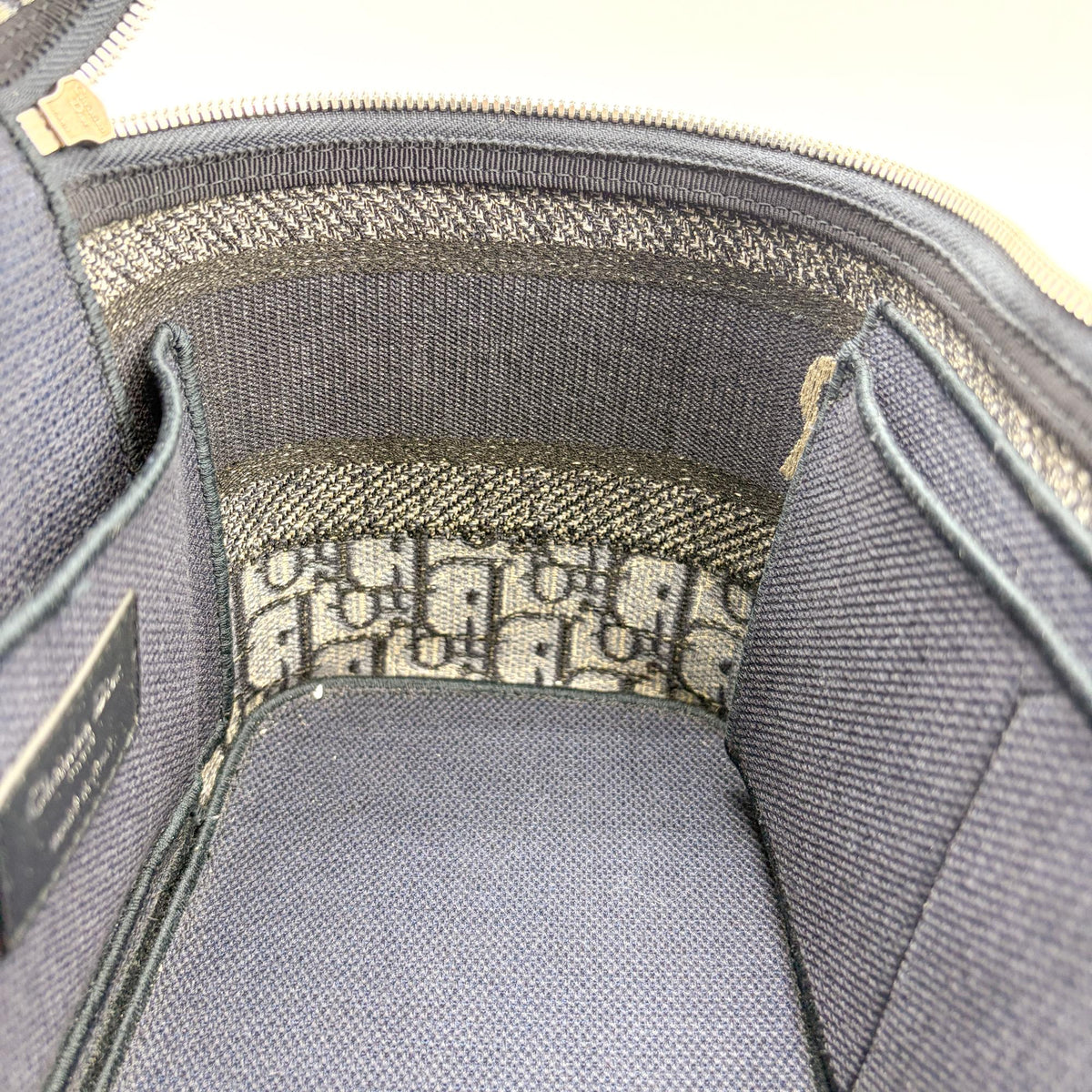 Christian Dior DiorTravel Vanity Case Oblique Canvas, Navy, Canvas, Handbag