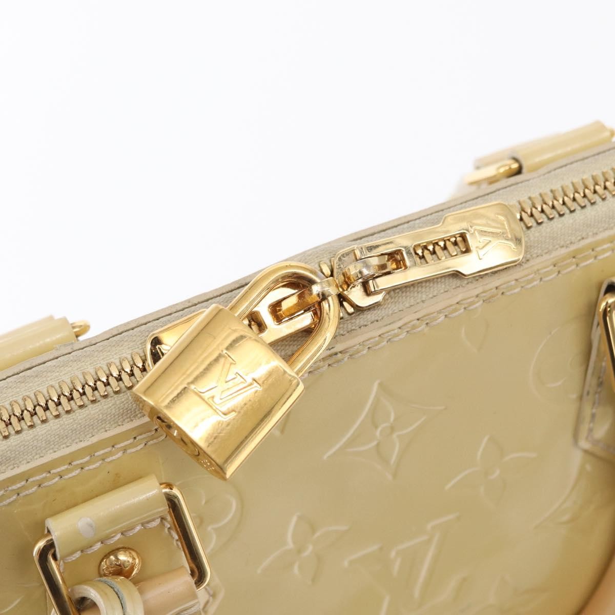Louis Vuitton Alma Monogram Vernis, Beige, Patent Leather, Handbag