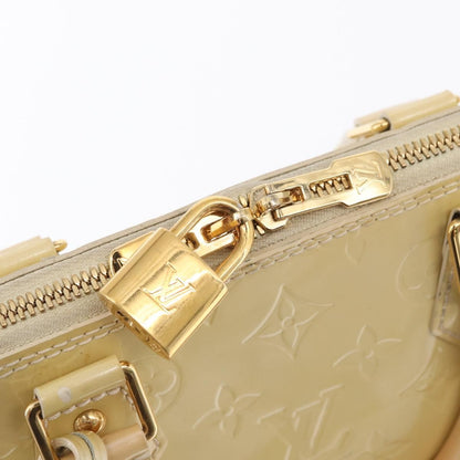 Louis Vuitton Alma Monogram Vernis, Beige, Patent Leather, Handbag