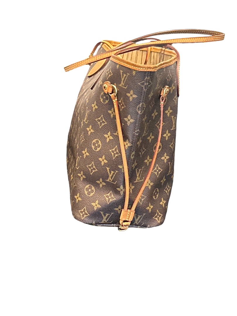 Louis Vuitton Neverfull Monogram Canvas, Brown, Canvas, Tote Bag
