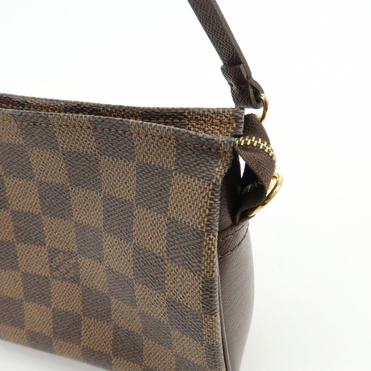 Louis Vuitton Trousse Make Up Damier, Brown, Canvas, Clutch