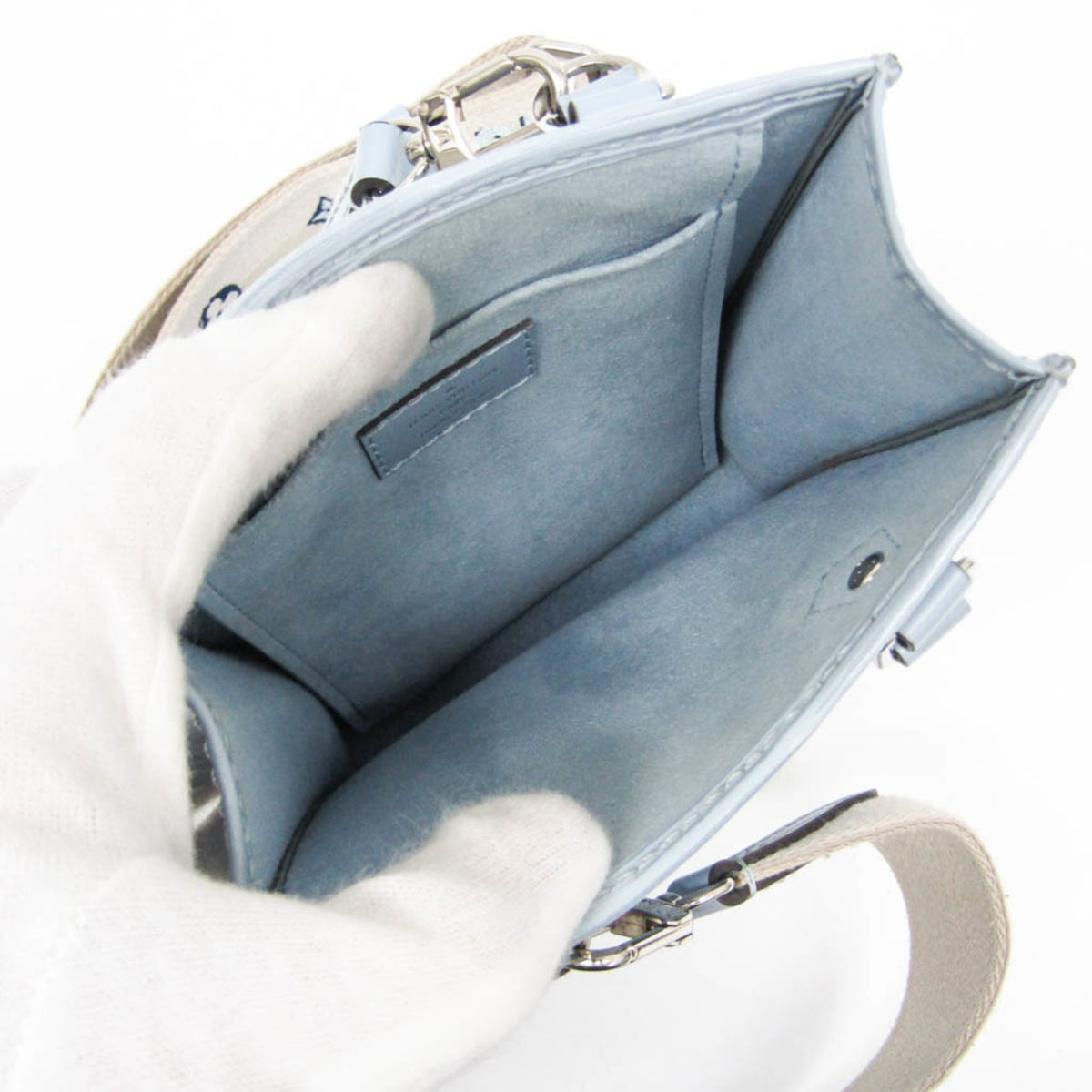 Louis Vuitton Petit Sac Plat Epi Leather, Blue, Leather, Handbag