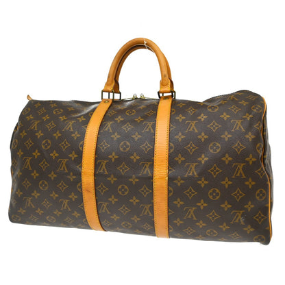 Louis Vuitton Keepall Monogram, Brown, Canvas, Travel Bag