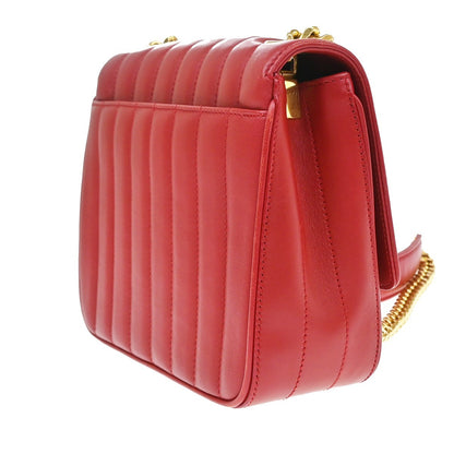 Saint Laurent Vicky Vertical Quilted Leather, Red, Leather, Crossbody Bag