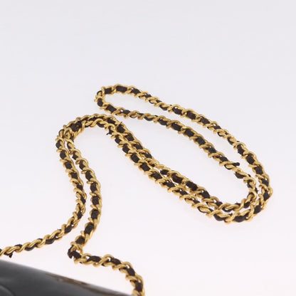 Chanel Vintage CC Wallet on Chain Patent, Black, Patent Leather, Crossbody Bag