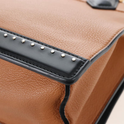 Louis Vuitton Cour Marly Leather with Studded Detail, Beige, Leather, Handbag