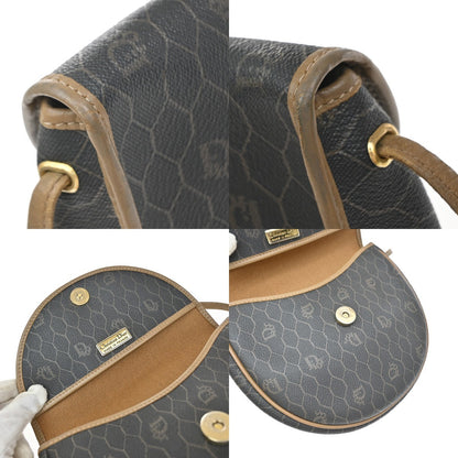 Christian Dior Vintage Honeycomb Canvas, Black, PVC, Shoulder Bag