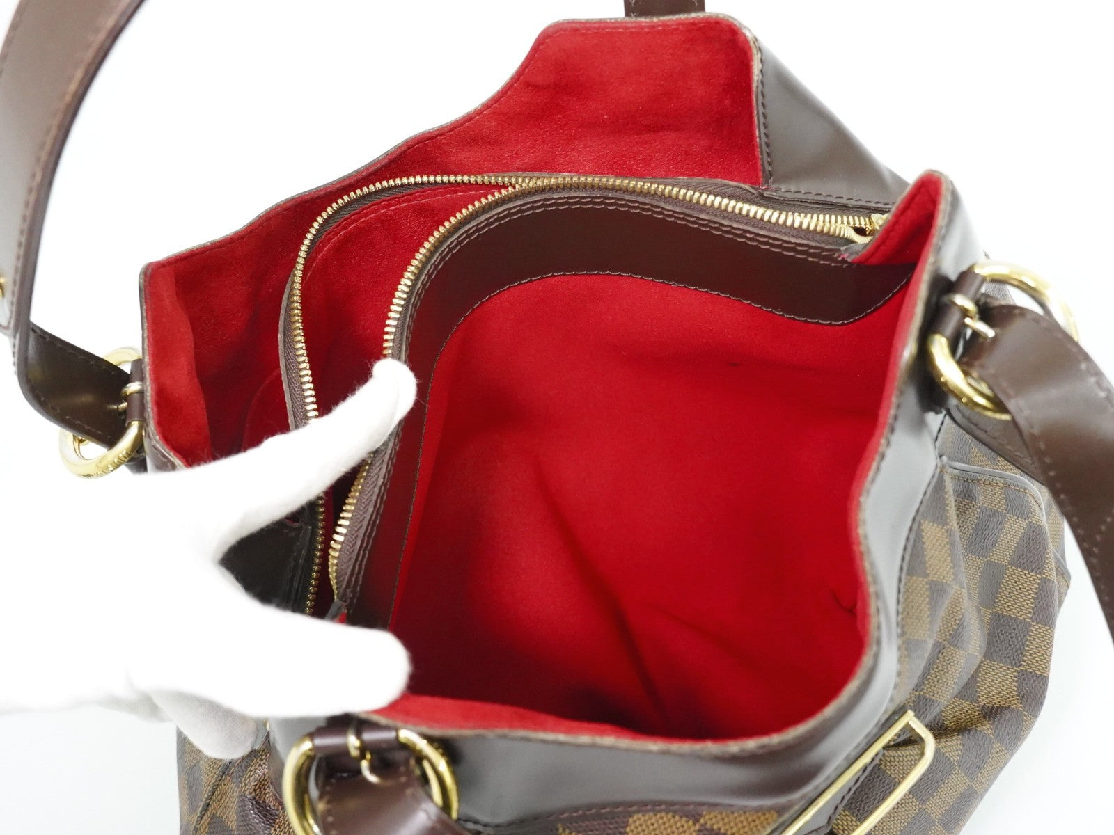Louis Vuitton Sistina Damier Ebene, Brown, Canvas, Shoulder Bag