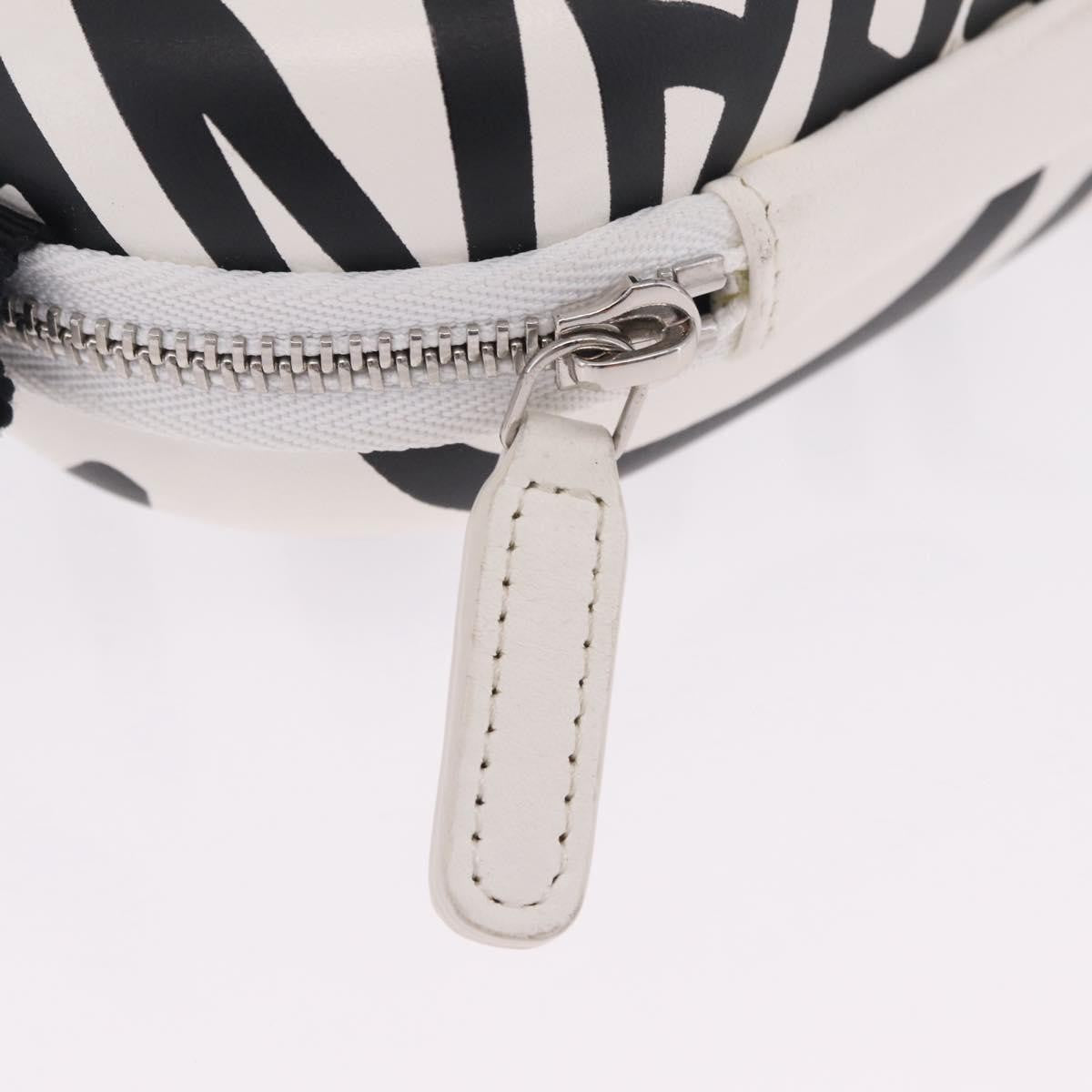 Chanel Coco Neige Zip Around Sunglasses Case with Chain Printed Leather, White, Leather, Sunglasses