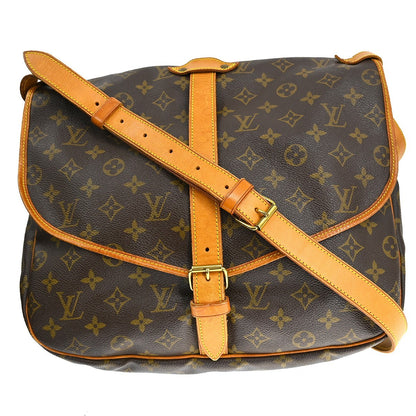 Louis Vuitton Saumur Monogram, Brown, Canvas, Shoulder Bag