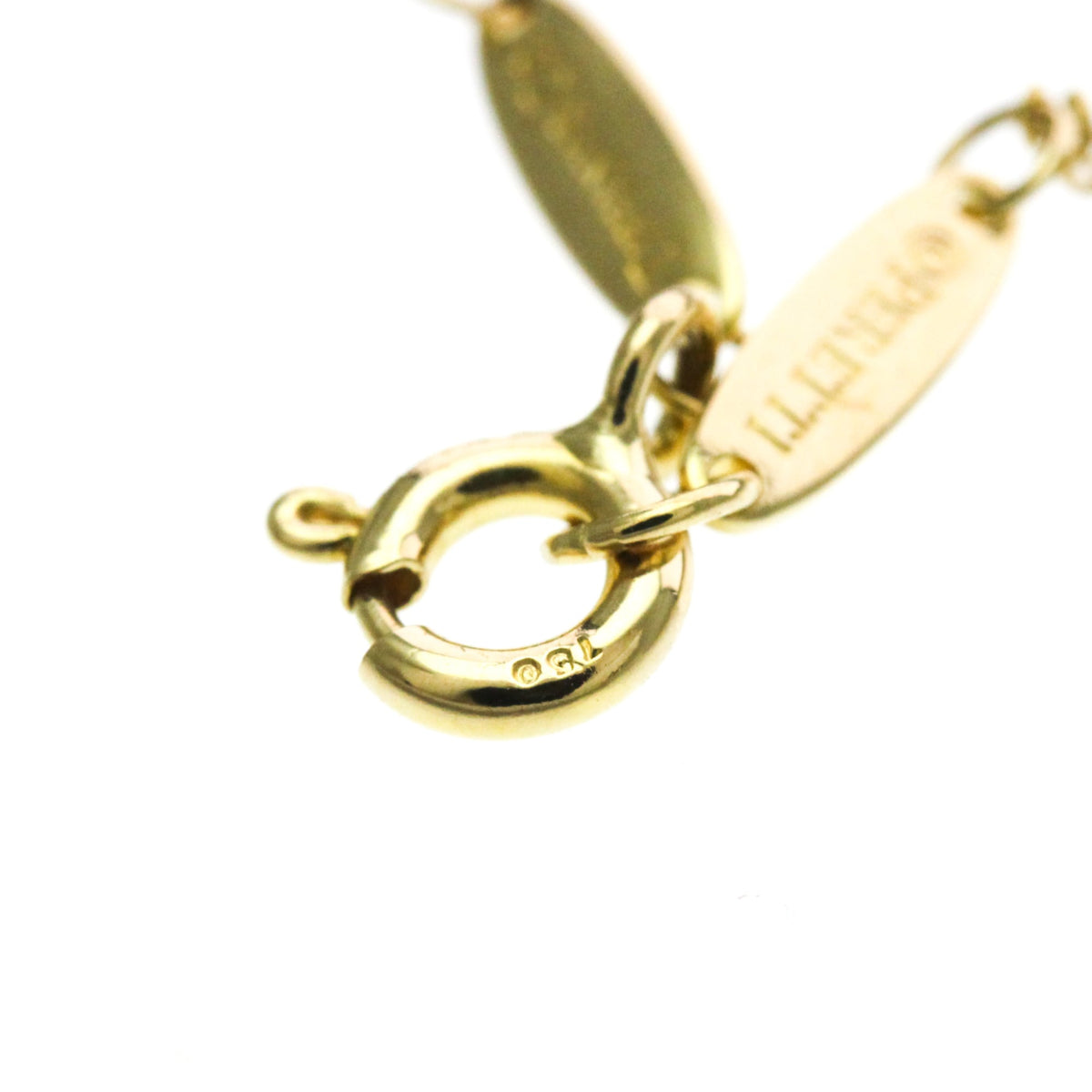 Tiffany & Co. Elsa Peretti Diamonds By The Yard Pendant 18K Rose Gold with Pear-Shaped Diamond, Yellow, Yellow Gold, Necklace