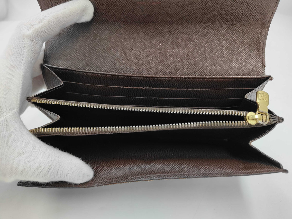 Louis Vuitton Vintage Sarah Damier, Brown, Canvas, Wallet