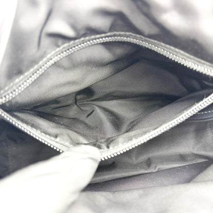 Prada Padded Flap Re-Nylon, Black, Nylon, Shoulder Bag