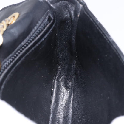 Bally Vintage Chain Quilted Leather, Black, Leather, Shoulder Bag