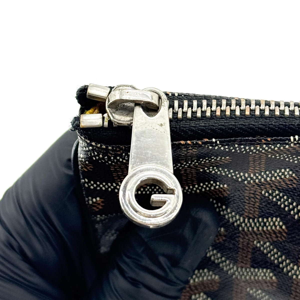 Goyard Senat Zip Printed Coated Canvas, Black, Canvas, Clutch