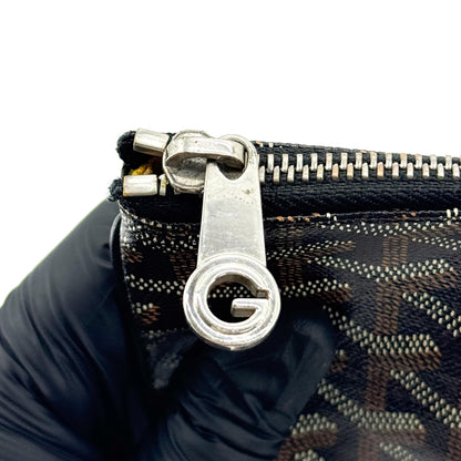 Goyard Senat Zip Printed Coated Canvas, Black, Canvas, Clutch